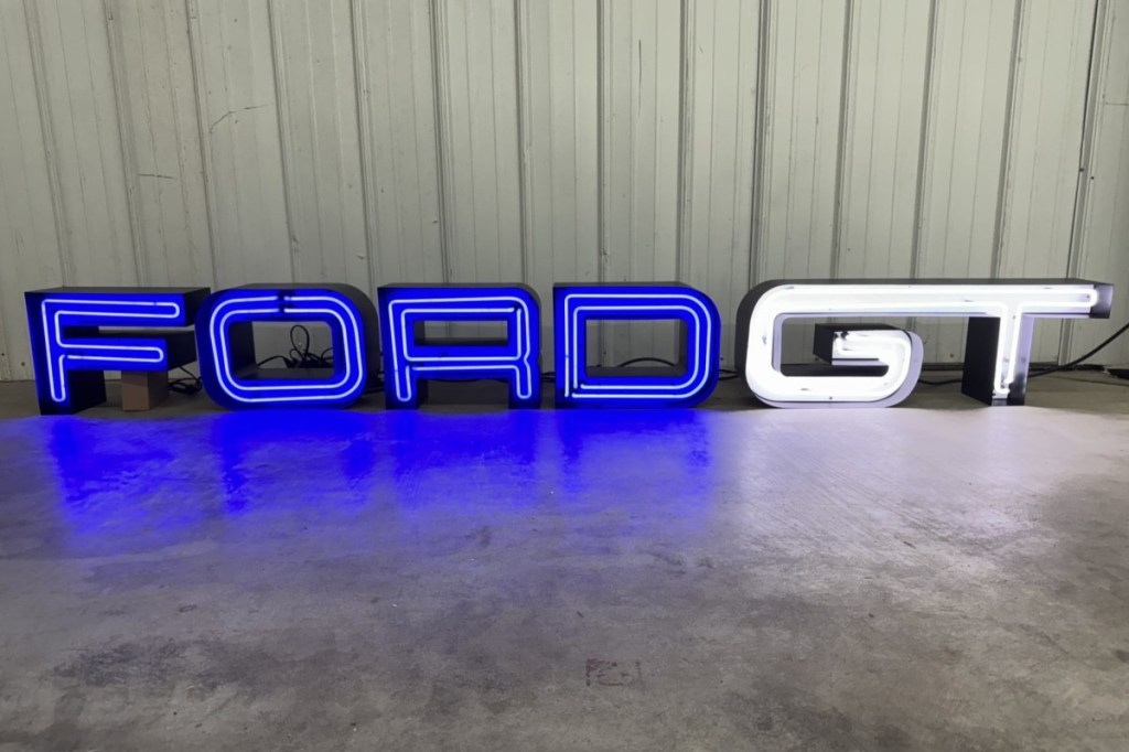 Neon Ford GT Sign at No&nbsp;Reserve