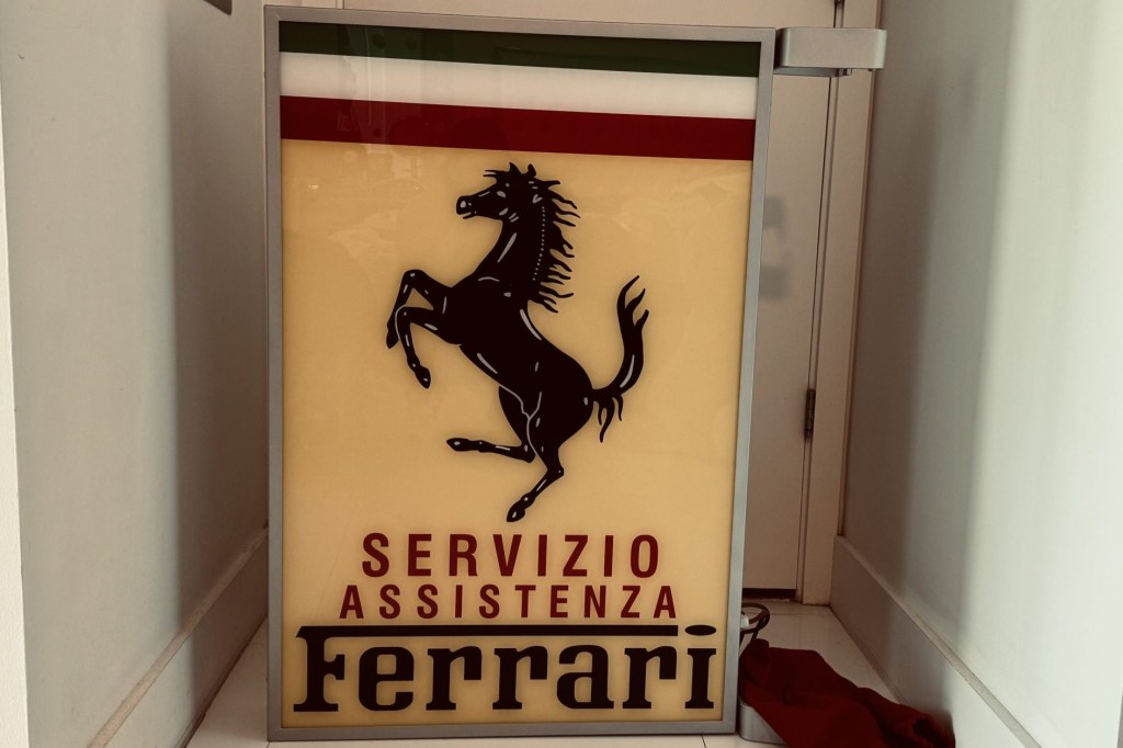 Double-Sided Illuminated Ferrari Service Sign at No&nbsp;Reserve